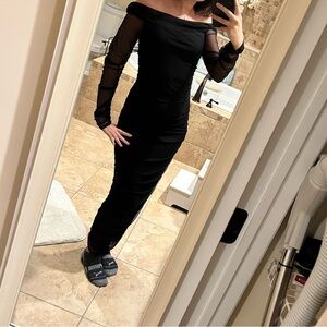 Elegant Black Off-Shoulder Dress